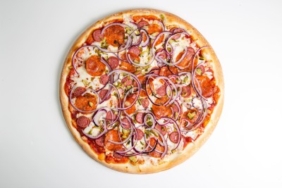 Пицца "Охотничья острая" 32 см.